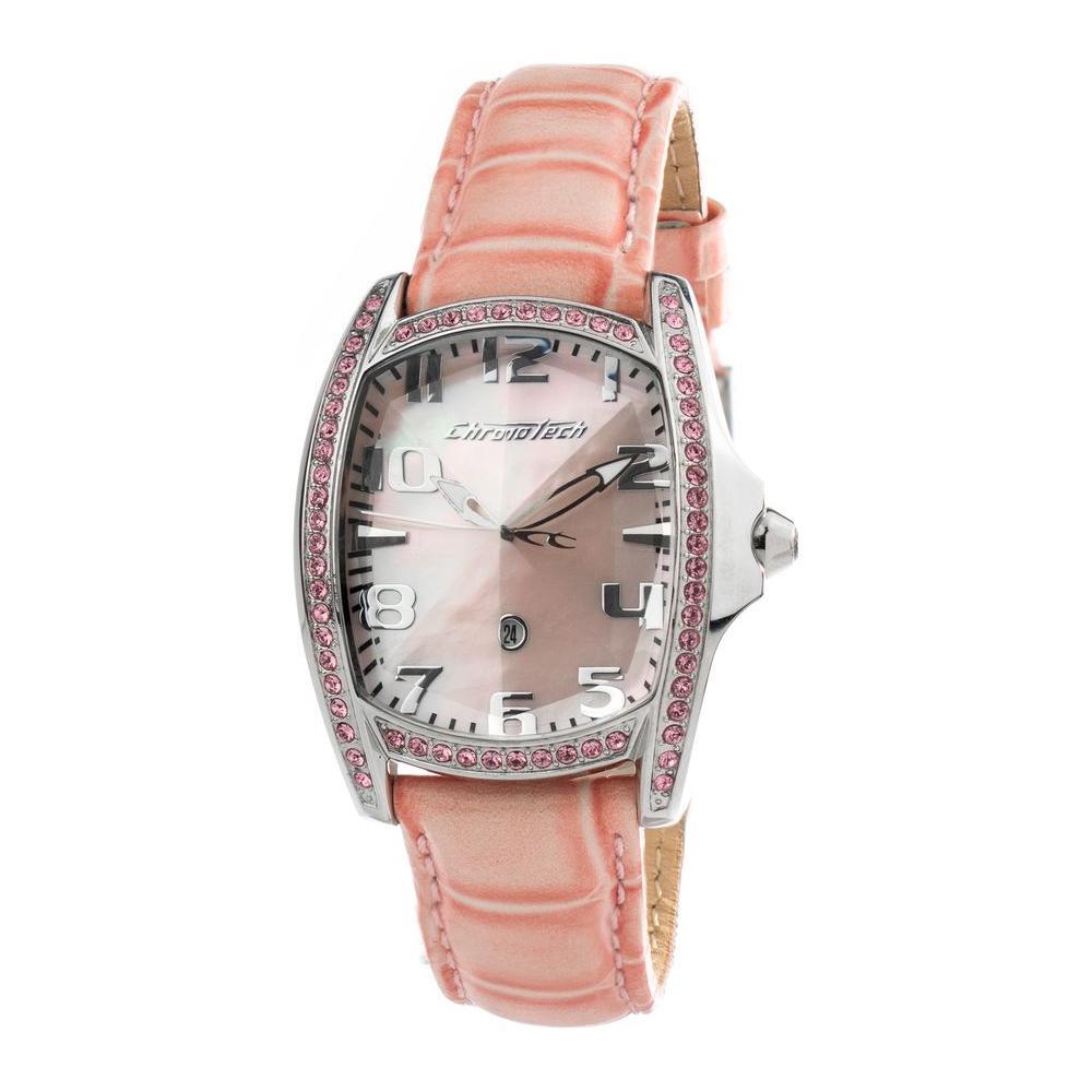 Chronotech Multicolor Leather Dress Watch