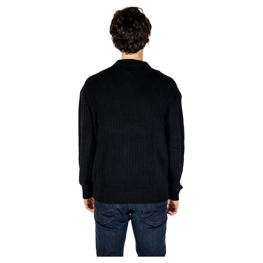 Calvin Klein Jeans Black Cotton Sweater CA-14580800009-IT48 | L