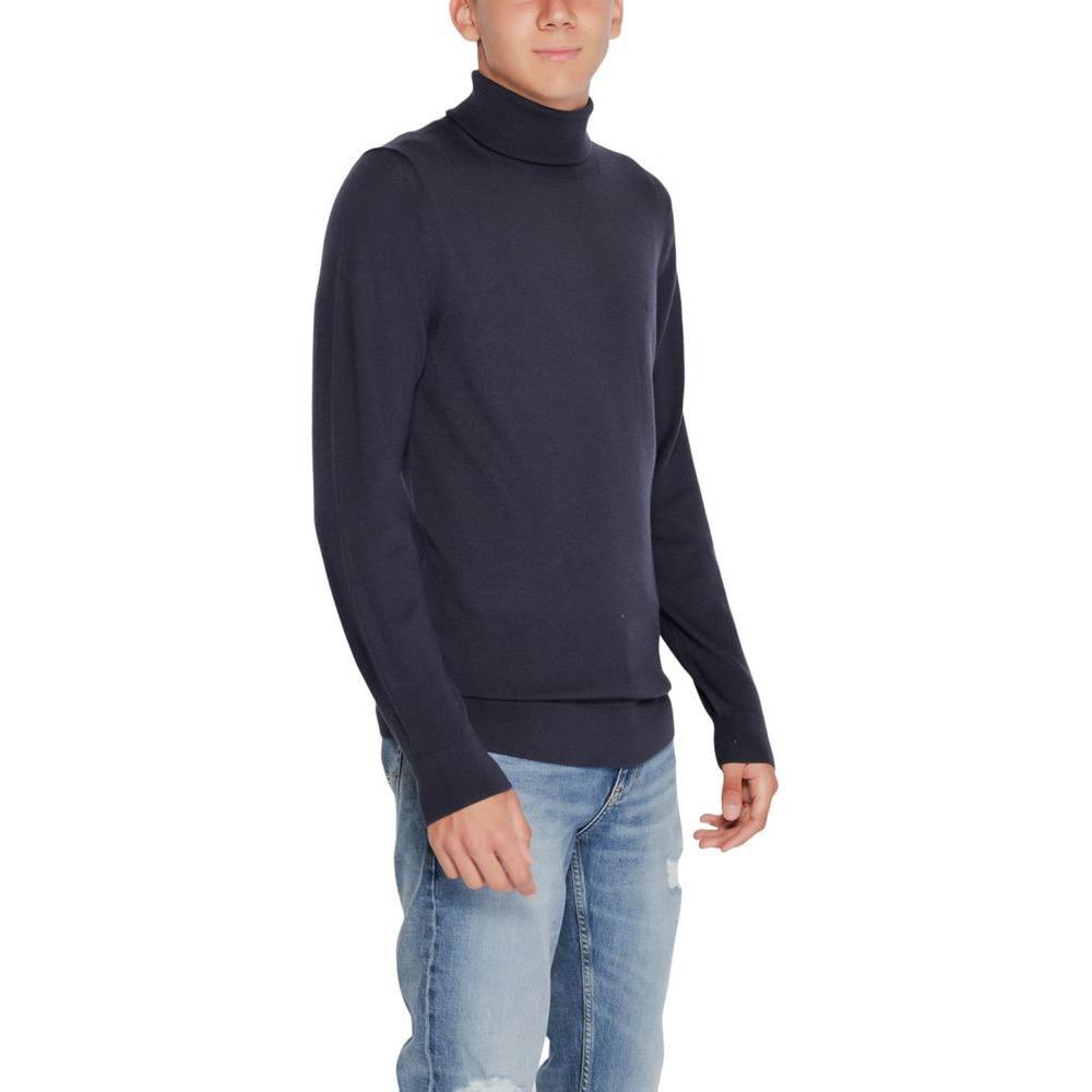 Calvin Klein Blue Wool Turtleneck CA-14587200128-IT52 | XL