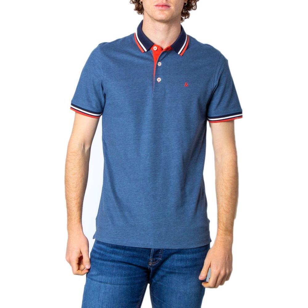 Jack Jones Blue Cotton Polo Shirt