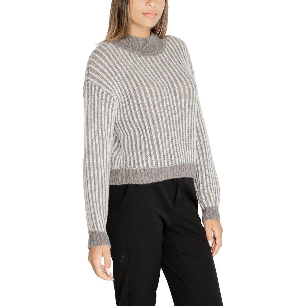 Jacqueline De Yong Gray Polyester Sweater JA-14840400136-IT44|L