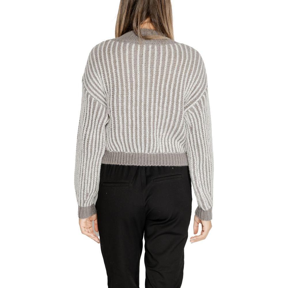 Jacqueline De Yong Gray Polyester Sweater JA-14840400136-IT44|L