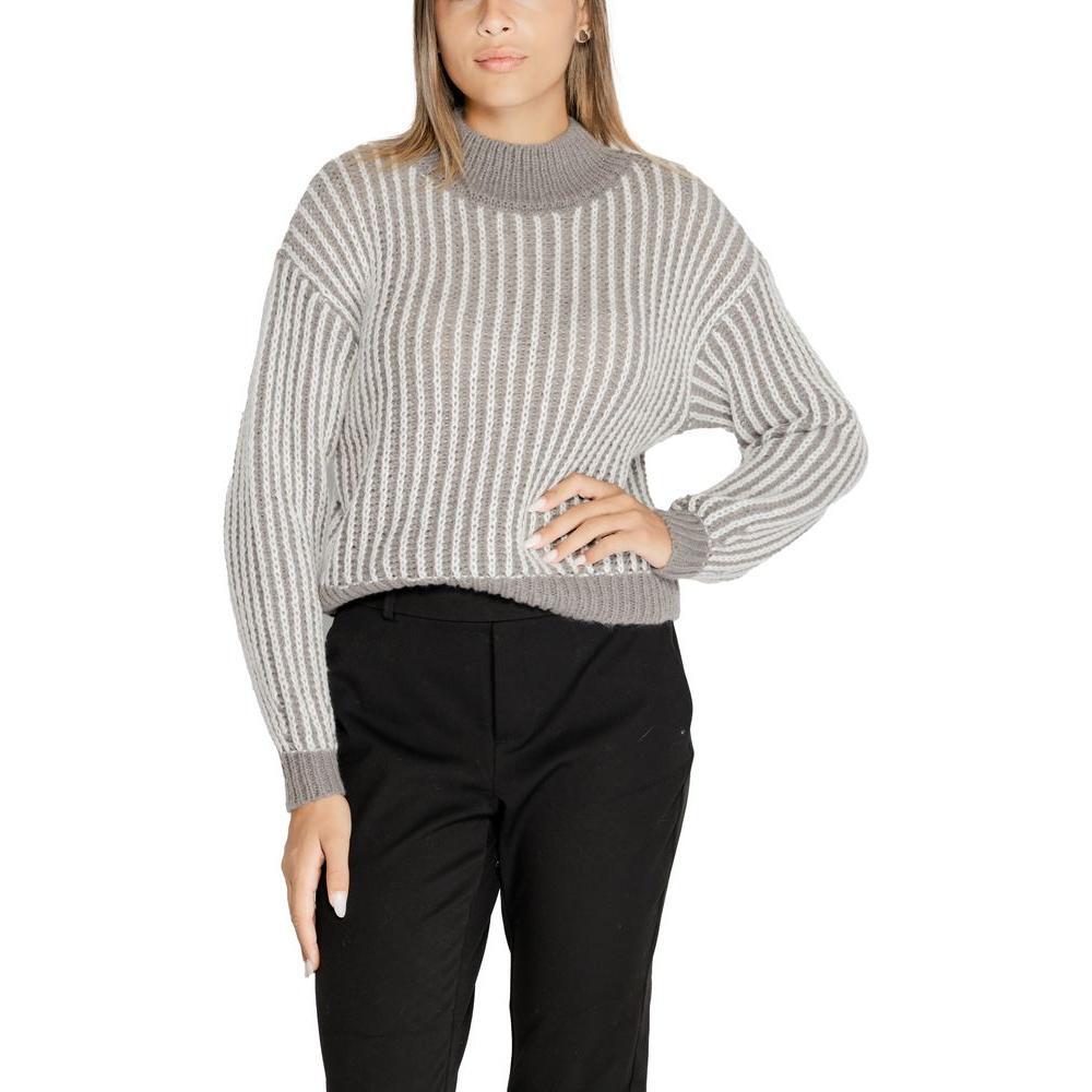 Jacqueline De Yong Gray Polyester Sweater JA-14840400136-IT44|L