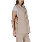 B.Young Beige Polyester Waistcoat BY-14925102507-IT40|S