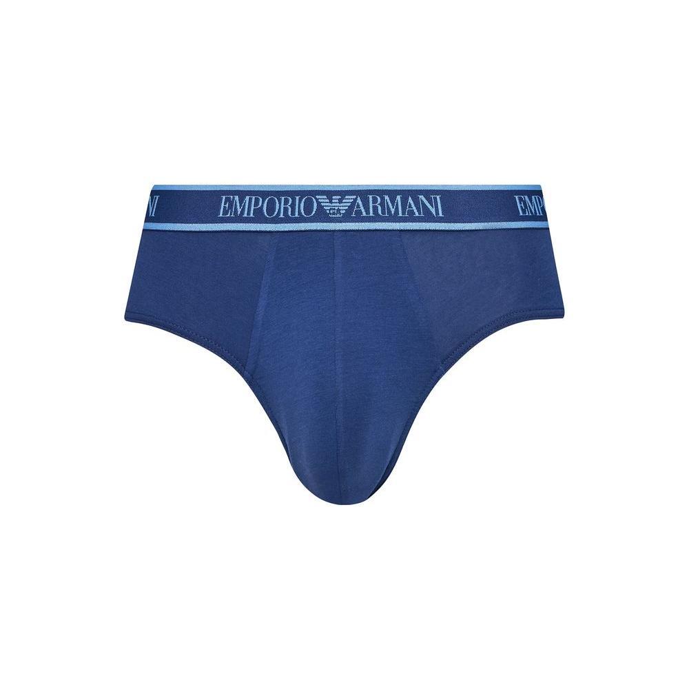 Emporio Armani Underwear Blue Cotton Underwear EM-15169100126-IT44 | S
