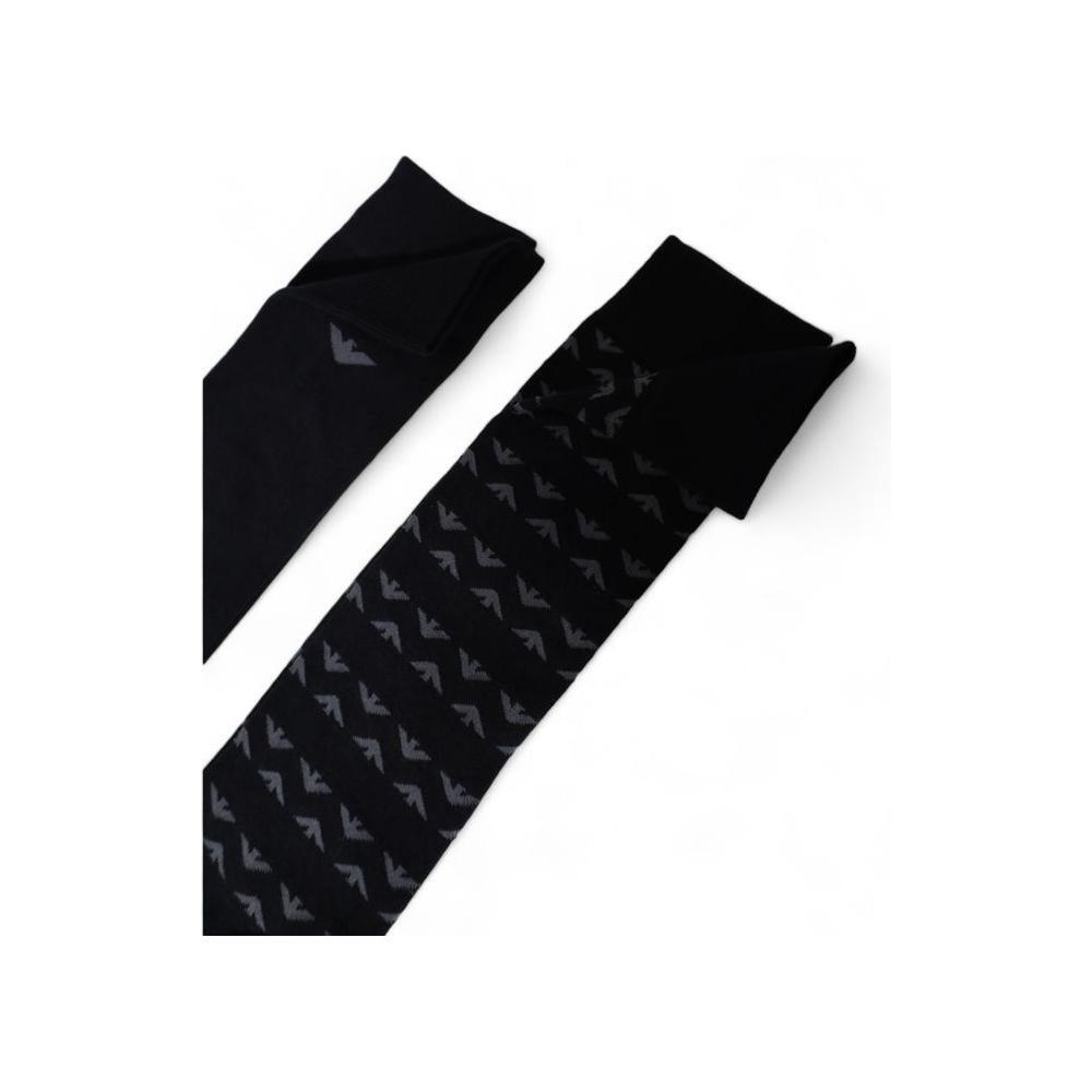 Emporio Armani Underwear Black Cotton Sock EM-15169500009-ONE SIZE