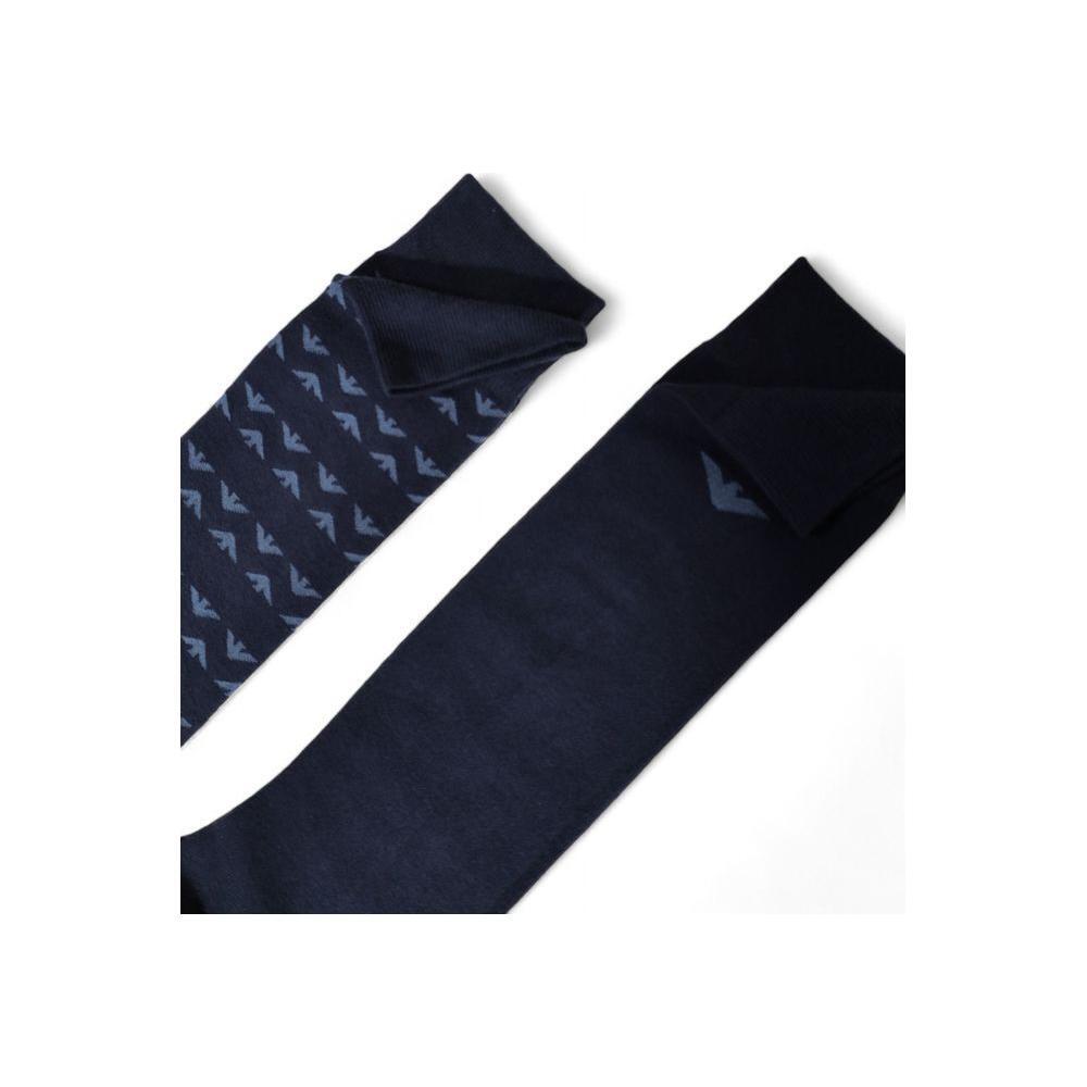 Emporio Armani Underwear Blue Cotton Sock EM-15169500010-ONE SIZE