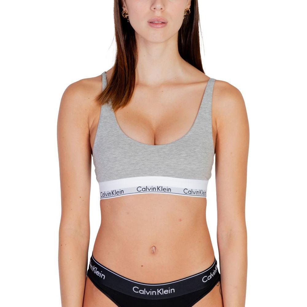 Calvin Klein Underwear Gray Cotton Bra CA-15529000136-IT38|XS