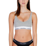 Calvin Klein Underwear Gray Cotton Bra CA-15529000136-IT38|XS