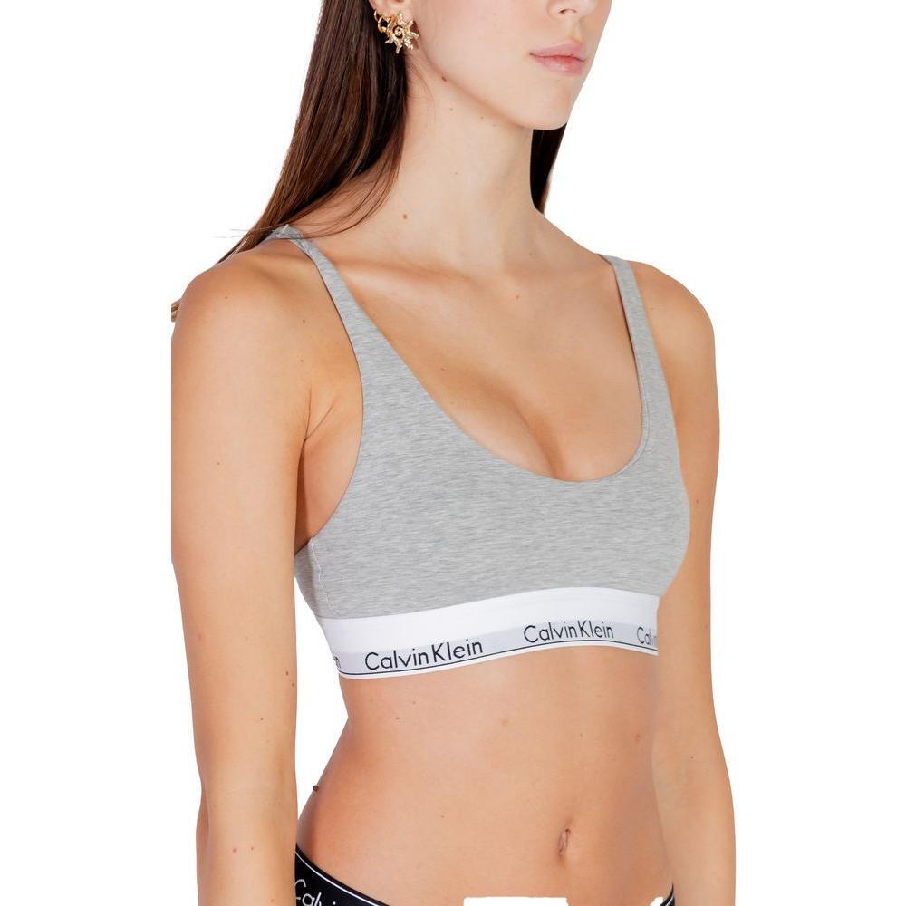 Calvin Klein Underwear Gray Cotton Bra CA-15529000136-IT38|XS