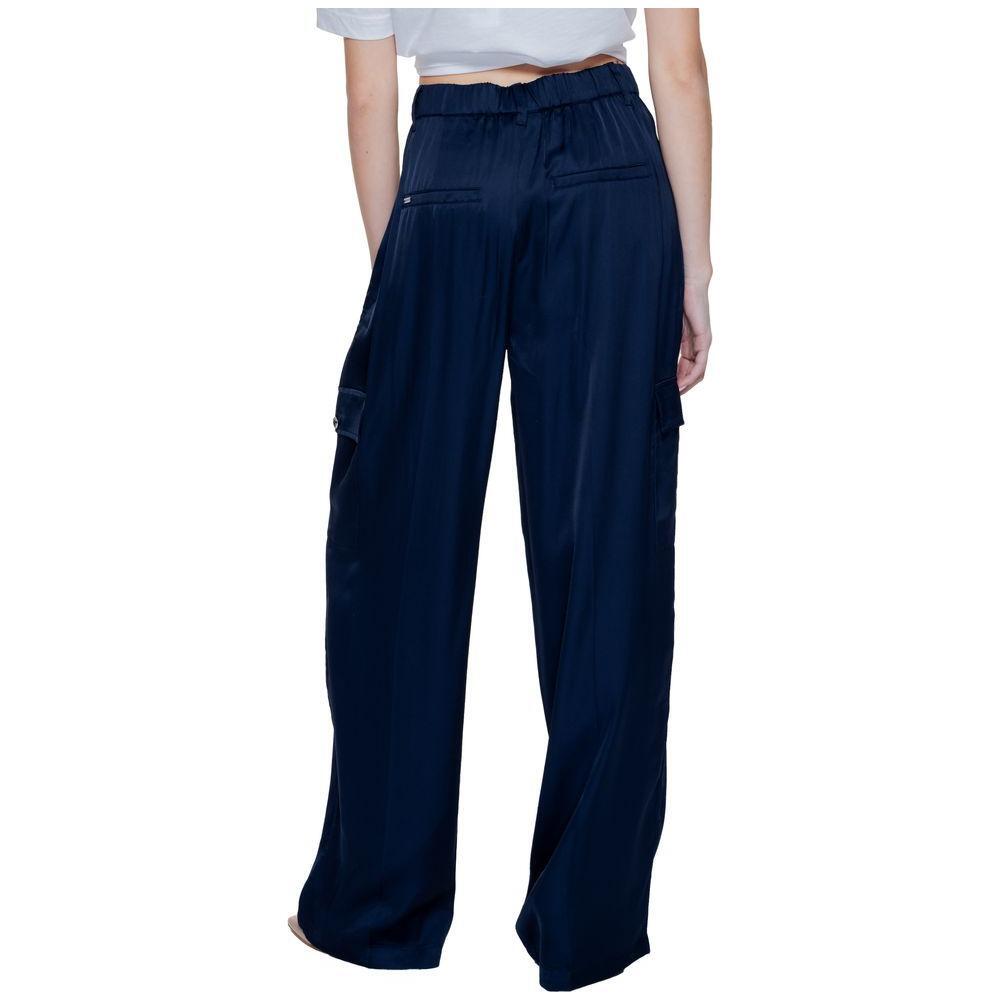Street One Blue Viscose Pant ST-14205200010-W38 | L32