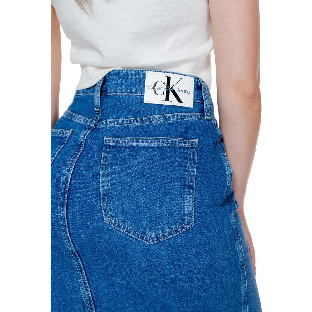 Calvin Klein Jeans Blue Cotton Skirt CA-14564900176-W27