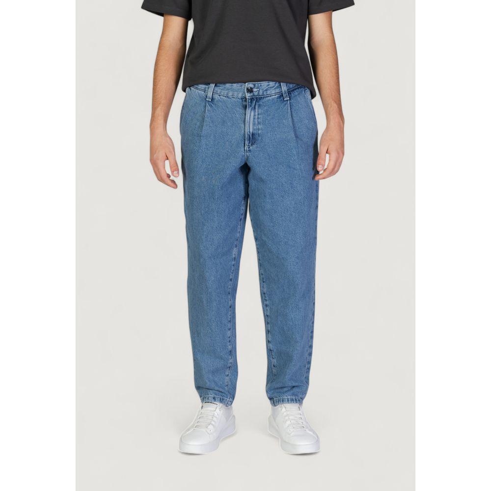 Jack Jones Blue Cotton Relaxed Fit Jean JA-15819100176-W28 | L32