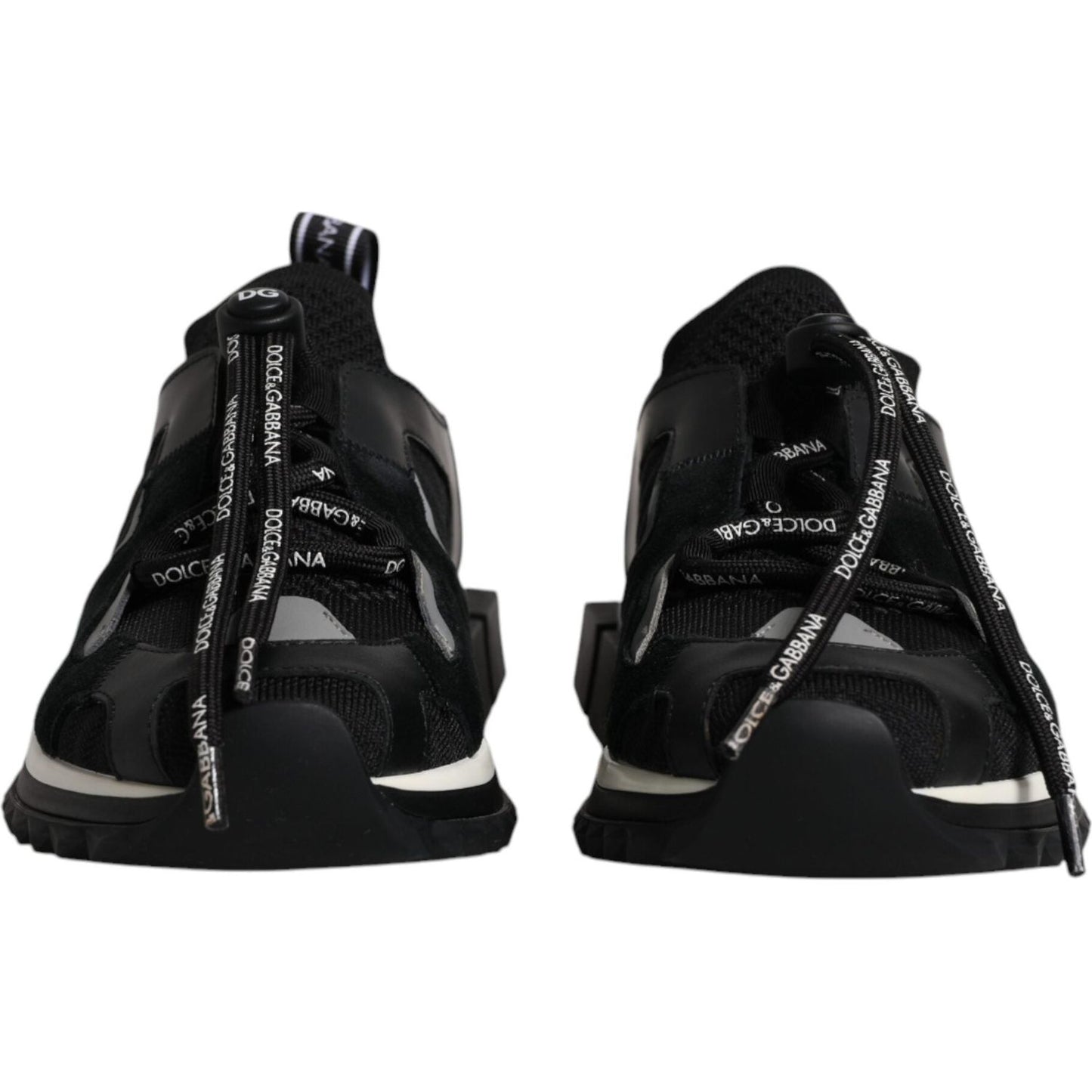 Dolce & Gabbana Black White Logo Sorrento Mens Sneakers Shoes MV6490-39