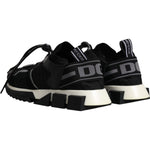 Dolce & Gabbana Black White Logo Sorrento Mens Sneakers Shoes MV6490-39