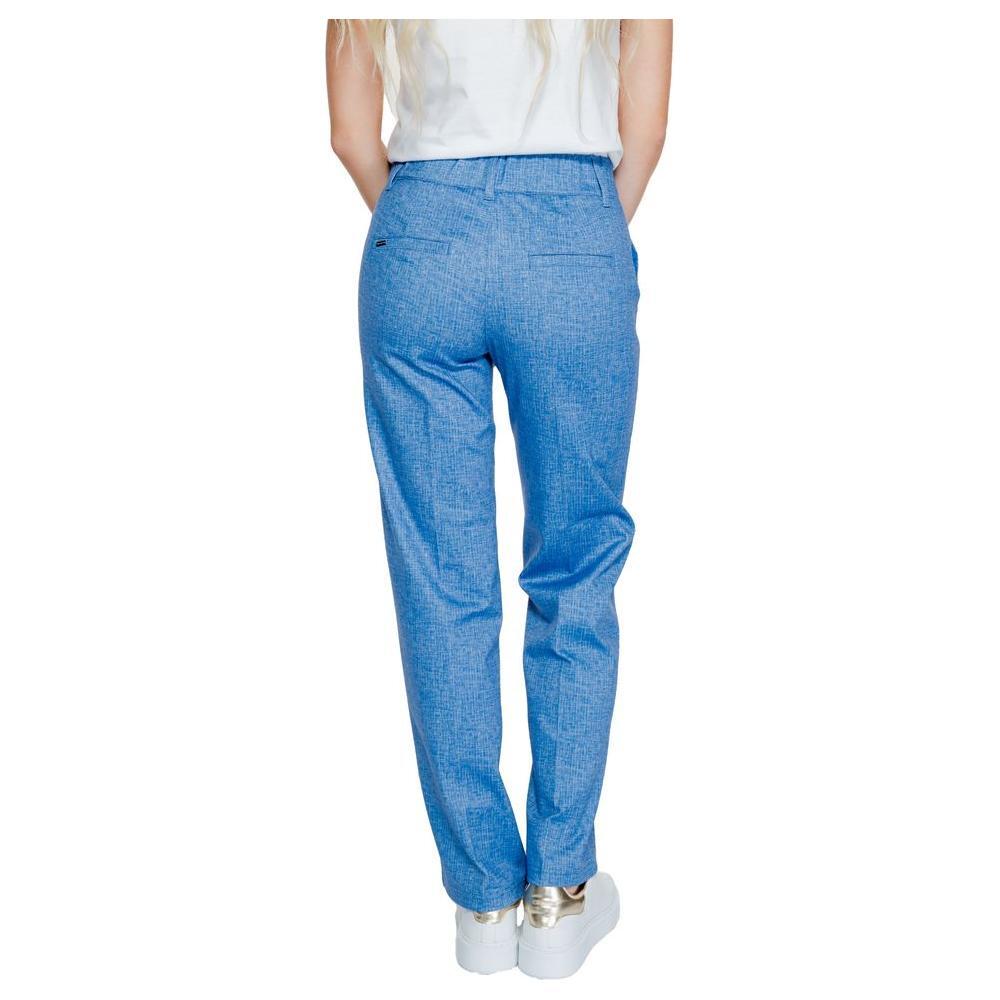 Street One Blue Polyester Pant ST-13548100126-W40 | L30