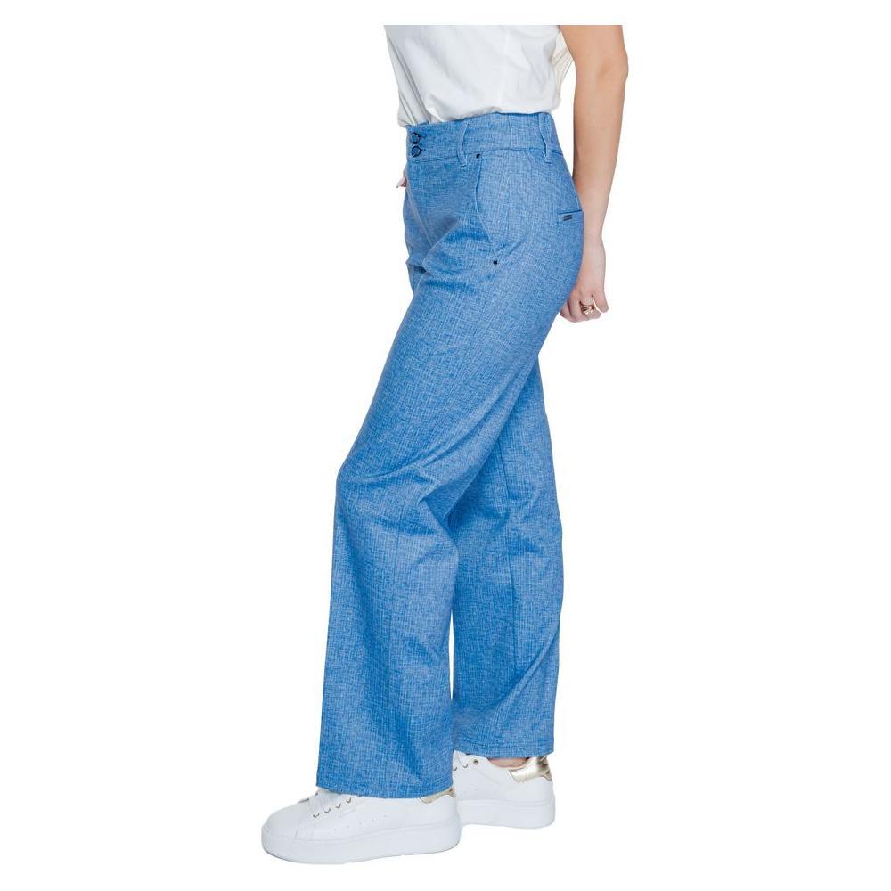 Street One Blue Polyester Pant ST-13548100126-W40 | L30