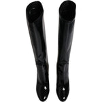 Dolce & Gabbana Black Patent Leather Vally High Boots Shoes LA11987-36.5