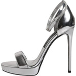 Dolce & Gabbana Silver KEIRA Heels Ankle Strap Sandals Shoes LA12033-39