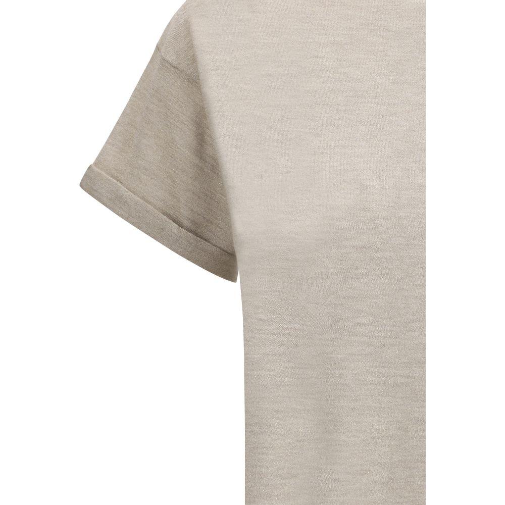 Brunello Cucinelli cashmere glitter T-shirt