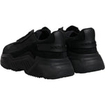 Dolce & Gabbana Black Leather Daymaster Low Top Sneakers Shoes MV6618-41