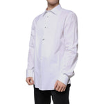 Dolce & Gabbana White Bib Cotton Poplin GOLD Formal Shirt TSH87332-37