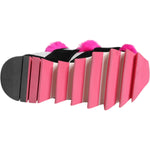 Dolce & Gabbana Black Pink Fur Embellished Sneakers Shoes LA11997-35.5