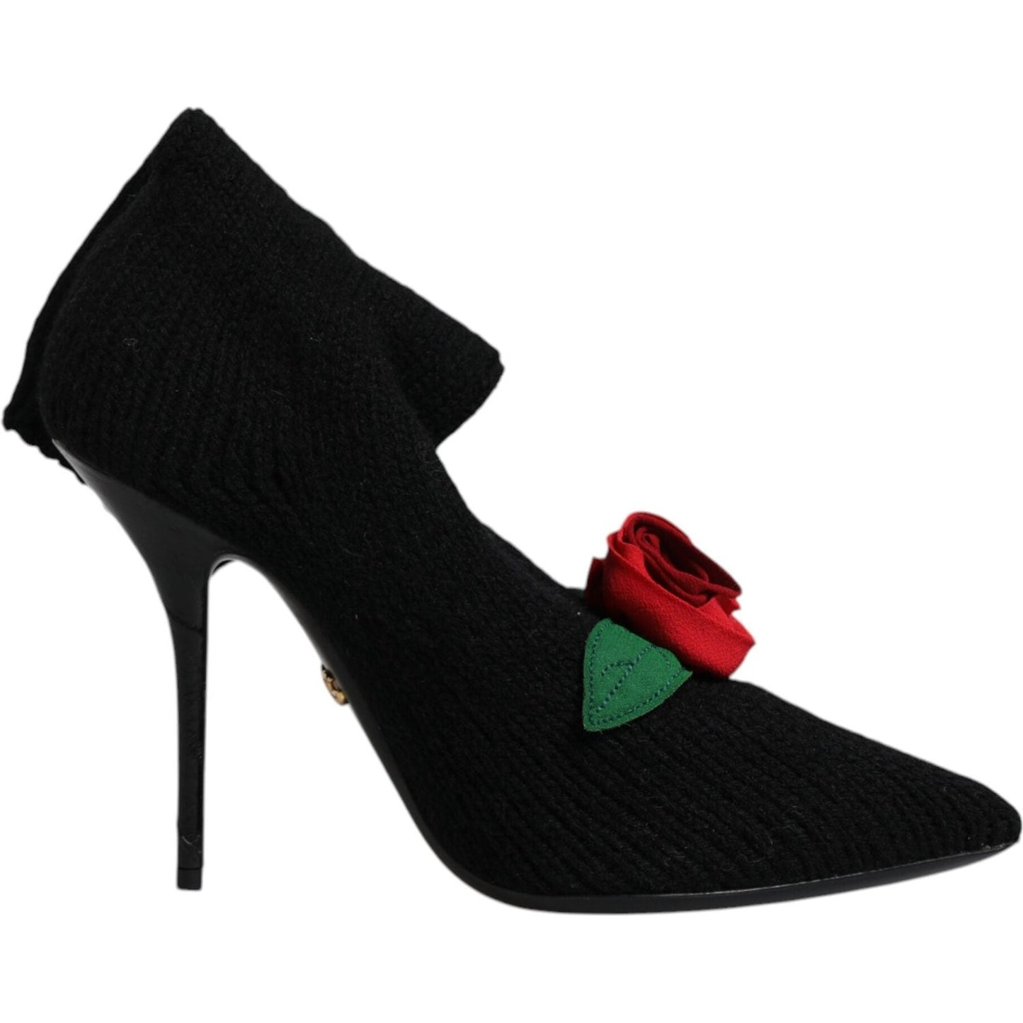 Dolce & Gabbana Black Stiletto Heels Mid Calf Boots Shoes LA12924-38