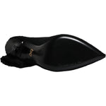 Dolce & Gabbana Black Stiletto Heels Mid Calf Boots Shoes LA12924-38