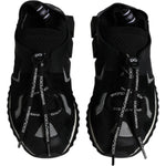 Dolce & Gabbana Black White Logo Sorrento Sneakers Shoes LA12155-36.5