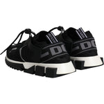 Dolce & Gabbana Black White Logo Sorrento Sneakers Shoes LA12155-36.5