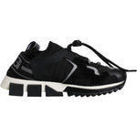 Dolce & Gabbana Black White Logo Sorrento Sneakers Shoes LA12155-36.5