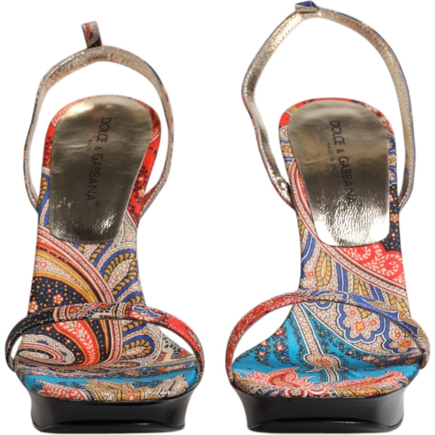 Dolce & Gabbana Multicolor Floral High Heels Sandals Shoes LA12243-39