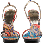 Dolce & Gabbana Multicolor Floral High Heels Sandals Shoes LA12243-39