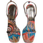 Dolce & Gabbana Multicolor Floral High Heels Sandals Shoes LA12243-39