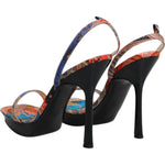 Dolce & Gabbana Multicolor Floral High Heels Sandals Shoes LA12243-39