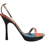 Dolce & Gabbana Multicolor Floral High Heels Sandals Shoes LA12243-39