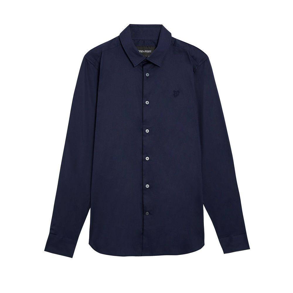 Lyle & Scott Blue Cotton Shirt LY-15823600128-IT48 | L