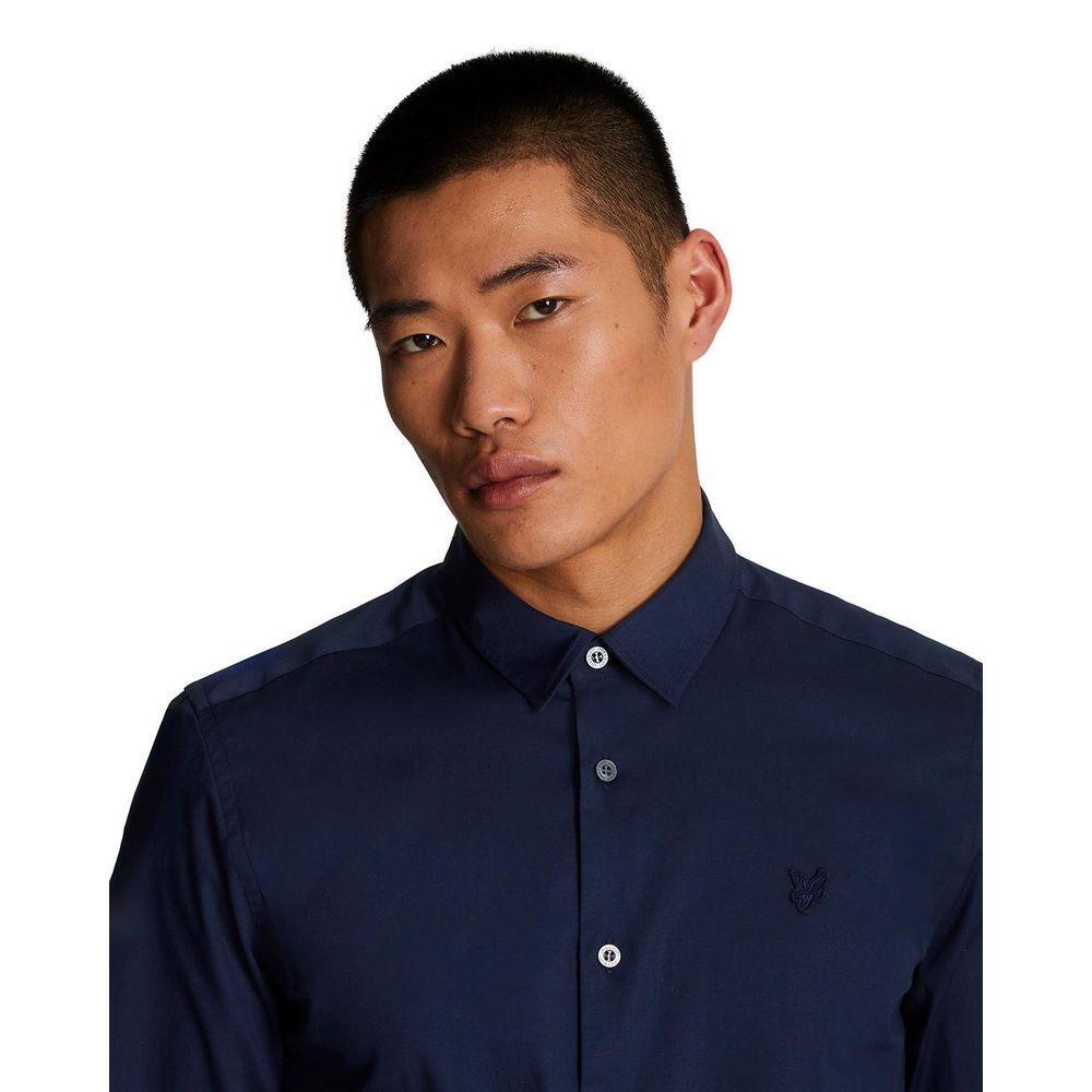 Lyle & Scott Blue Cotton Shirt LY-15823600128-IT48 | L