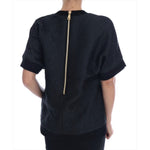 Dolce & Gabbana Black Brocade Cocktail Crystal Sweater JKT1070-1