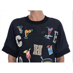 Dolce & Gabbana Black Brocade Cocktail Crystal Sweater JKT1070-1
