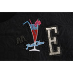 Dolce & Gabbana Black Brocade Cocktail Crystal Sweater JKT1070-1