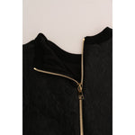 Dolce & Gabbana Black Brocade Cocktail Crystal Sweater JKT1070-1