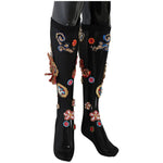 Dolce & Gabbana Black Stretch Carretto Crystal Socks SCS60-1