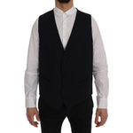 Dolce & Gabbana Blue STAFF Wool Stretch Vest SIG60367-1