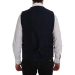 Dolce & Gabbana Blue STAFF Wool Stretch Vest SIG60367-1
