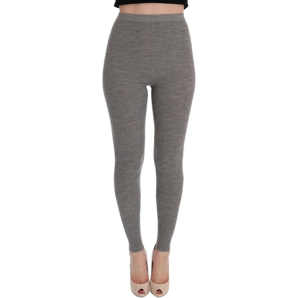Dolce & Gabbana Gray Cashmere Stretch Tights SIG32060-2