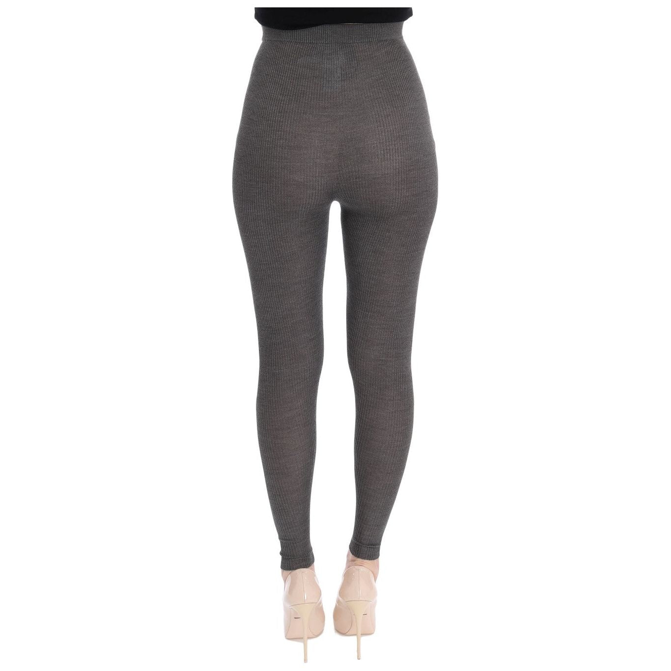 Dolce & Gabbana Gray Cashmere Stretch Tights SIG32060-2