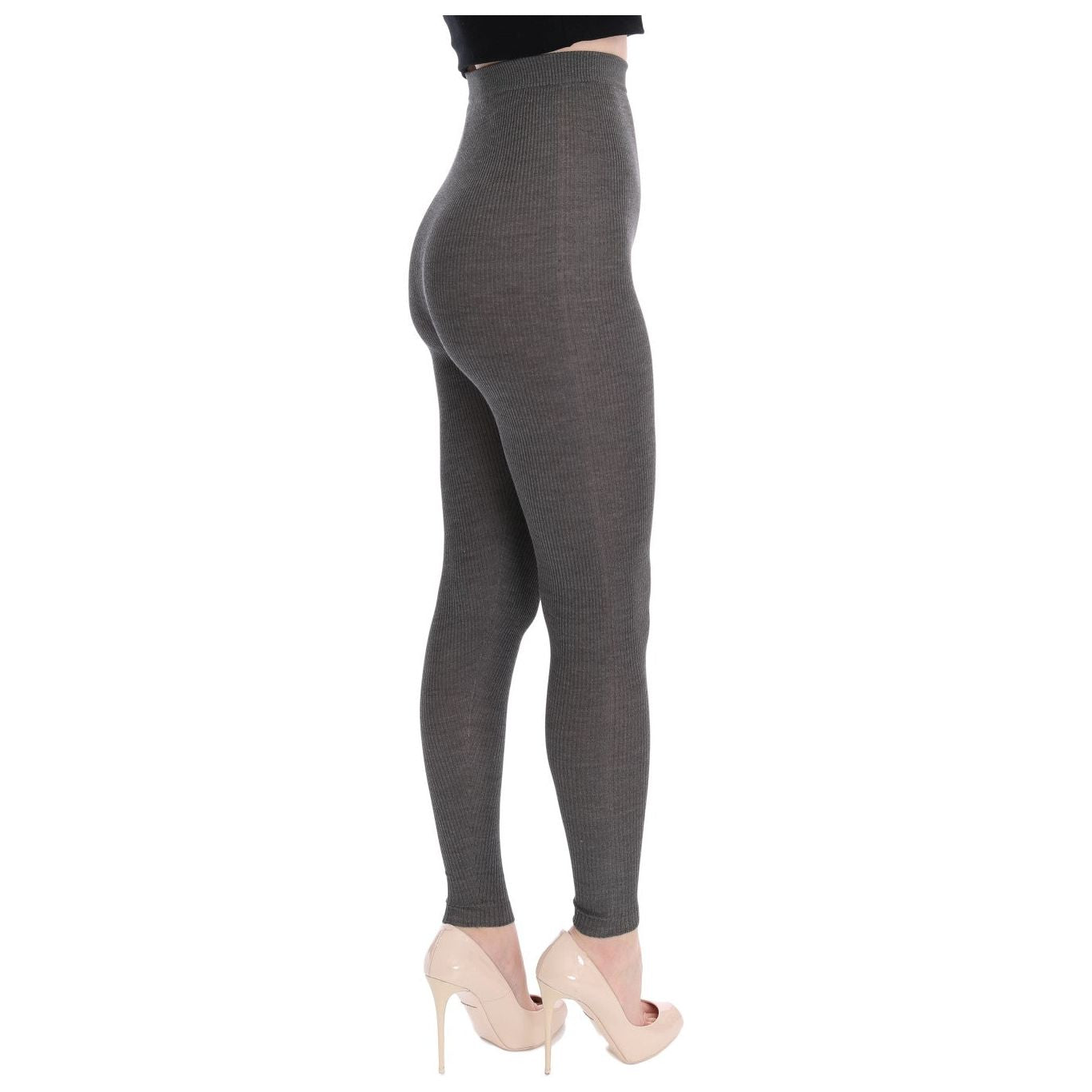 Dolce & Gabbana Gray Cashmere Stretch Tights SIG32060-2