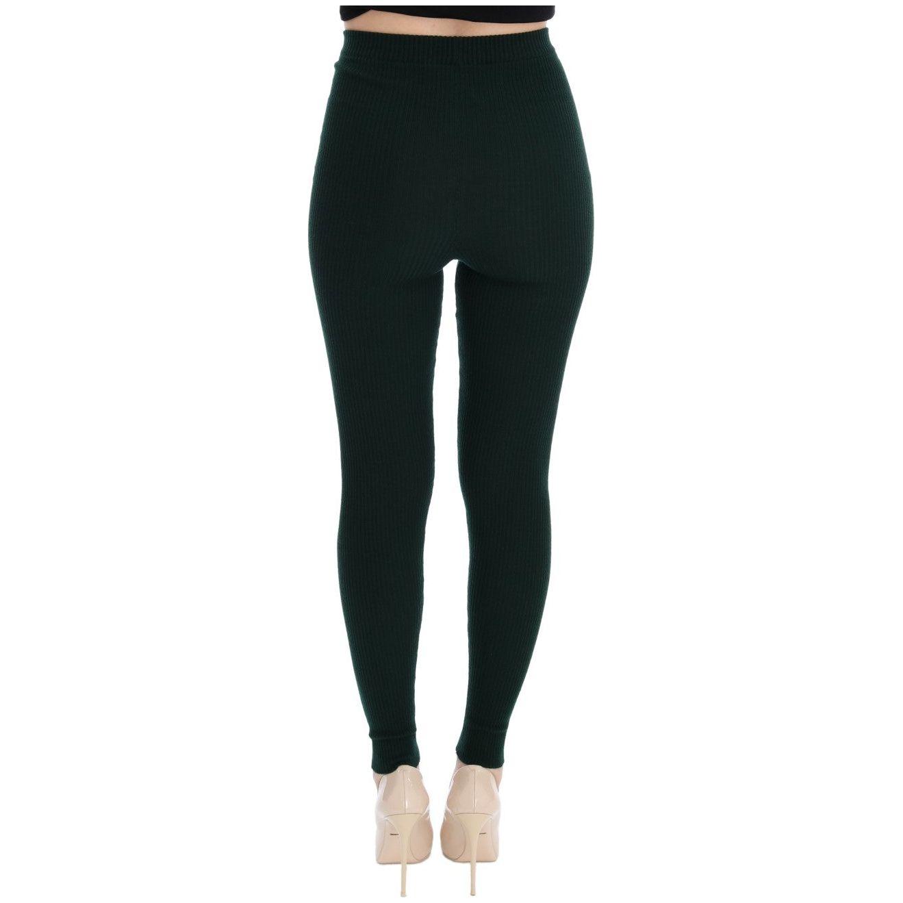 Dolce & Gabbana Green Wool Stretch Tights SIG32081-1